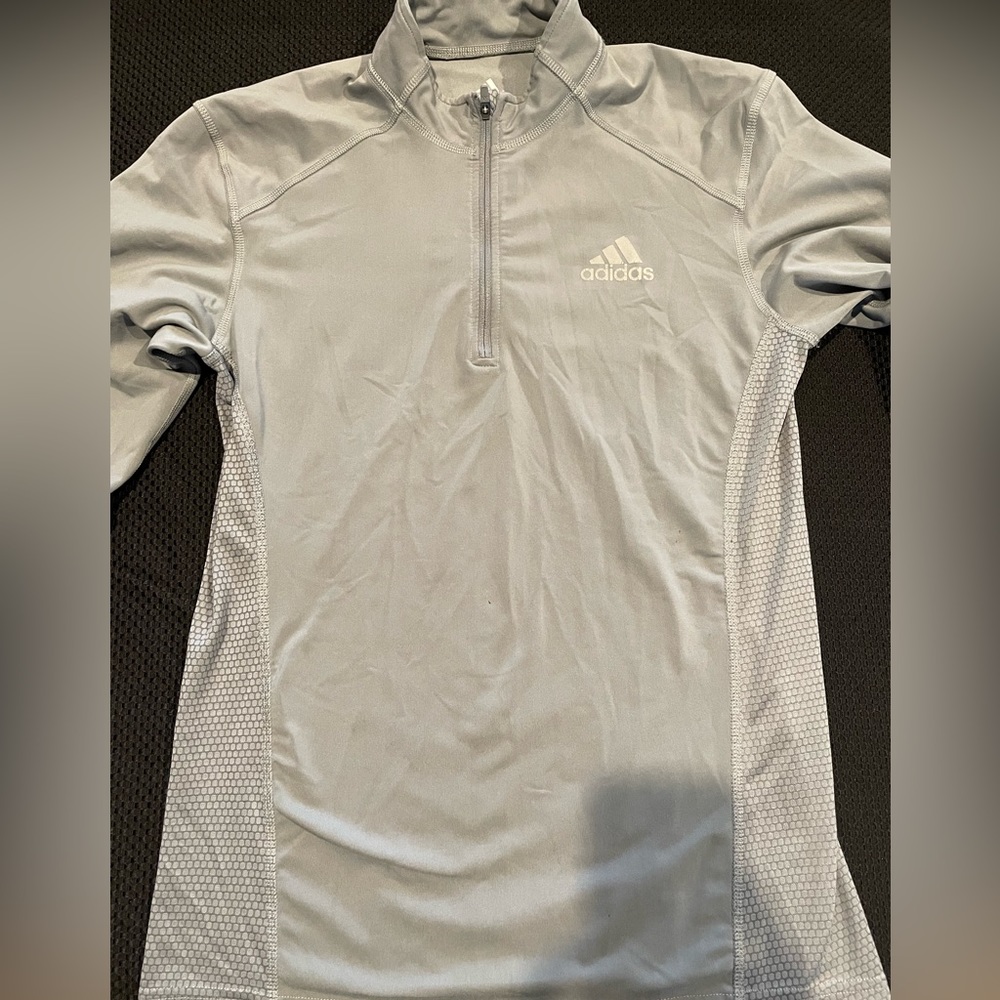 Adidas ClimaCool Quarter-zip gray pullover. Size small. Worn once.